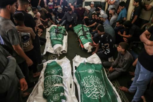 Funérailles de Mohammed Odeh, chef militaire du Hamas tué par une frappe israélienne, à Gaza