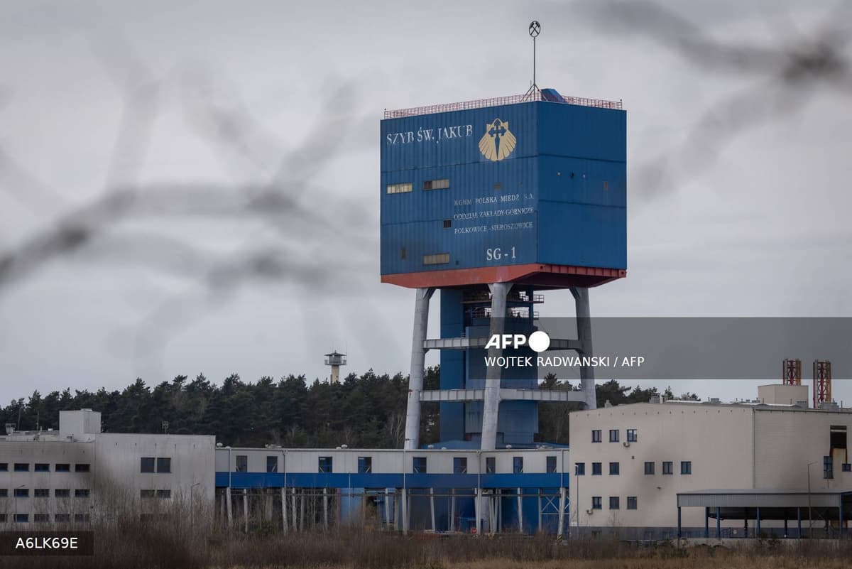 Mine de cuivre KGHM à Polkowice-Sieroszowice en Basse-Silésie polonaise, exploitation à 1000 mètres de profondeur