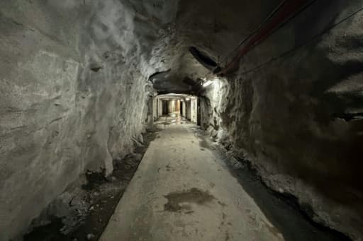 Un tunnel de l'abri antiaérien de St. Hanshaugen, l'un des plus grands d'Oslo, le 18 mai 2026
