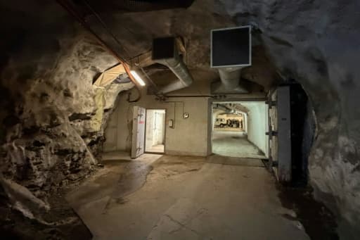 Un tunnel de l'abri antiaérien de St. Hanshaugen, l'un des plus grands d'Oslo, le 18 mai 2026