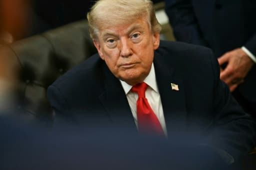 Donald Trump s'exprimant à Washington au sujet de la guerre avec l'Iran.