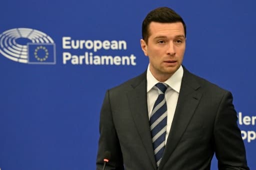 Jordan Bardella au Parlement européen à Strasbourg